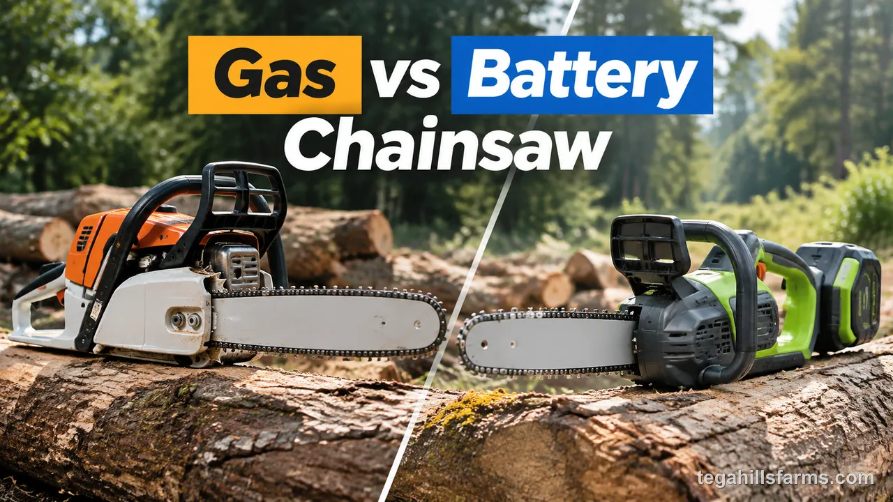Gas vs battery chainsaw