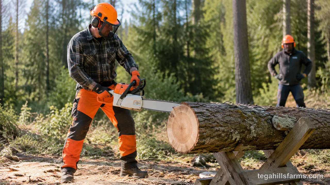 How Should You Handle and Position a Chainsaw Safely?