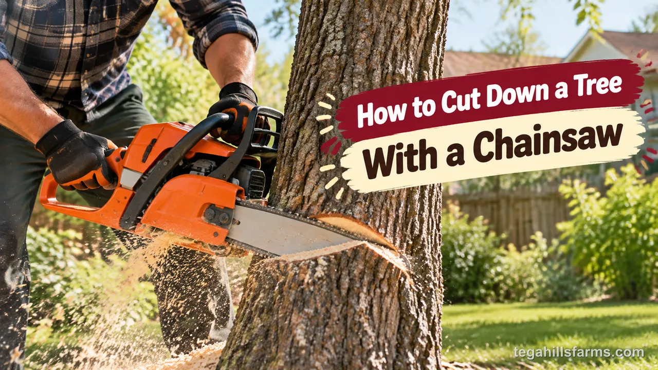 How to cut down a tree with a chainsaw