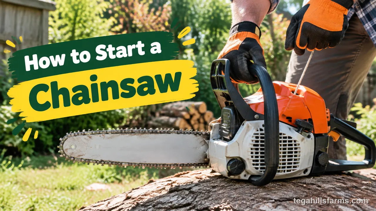 How to start a chainsaw