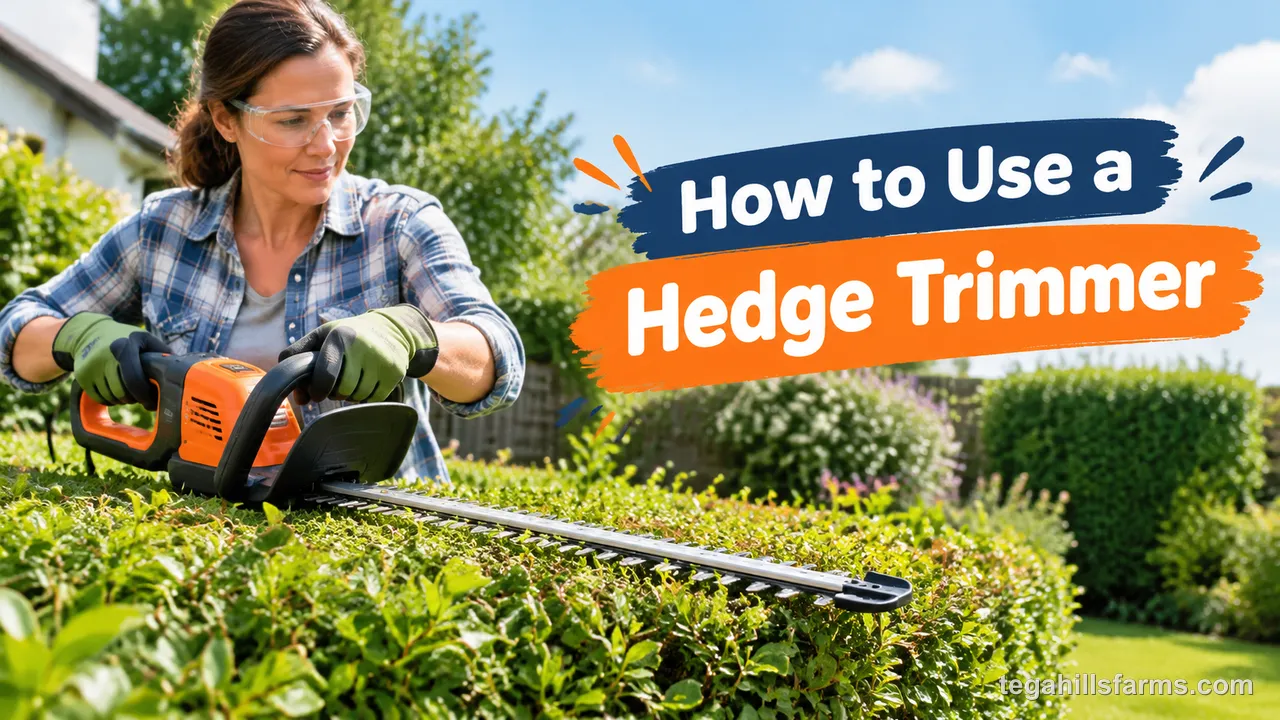 How to use a hedge trimmer