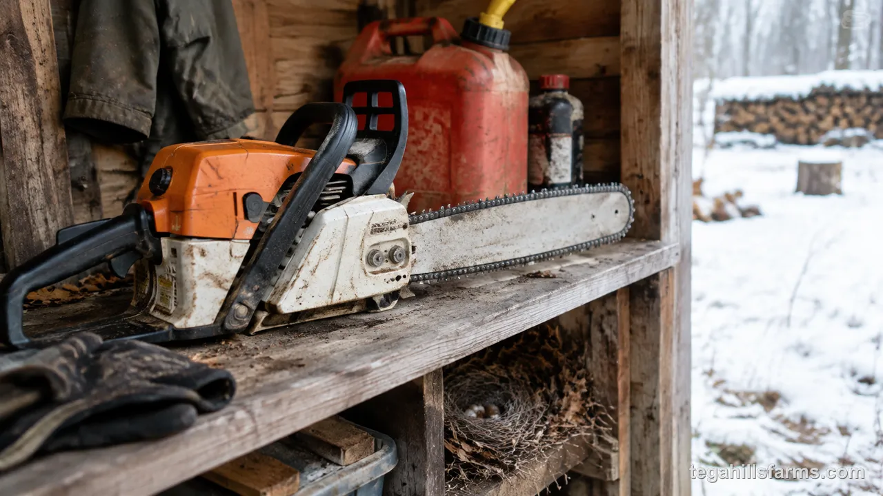 Rare storage mistakes that silently damage a chainsaw over winter