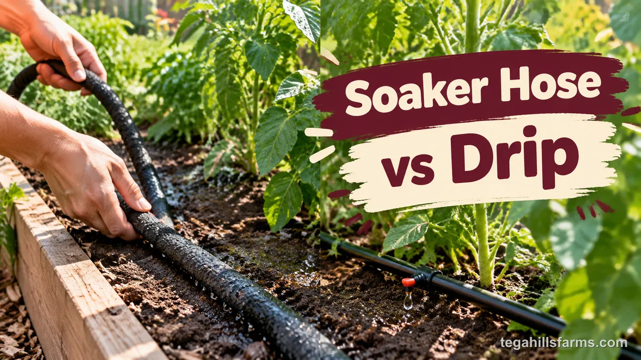 Soaker hose vs drip
