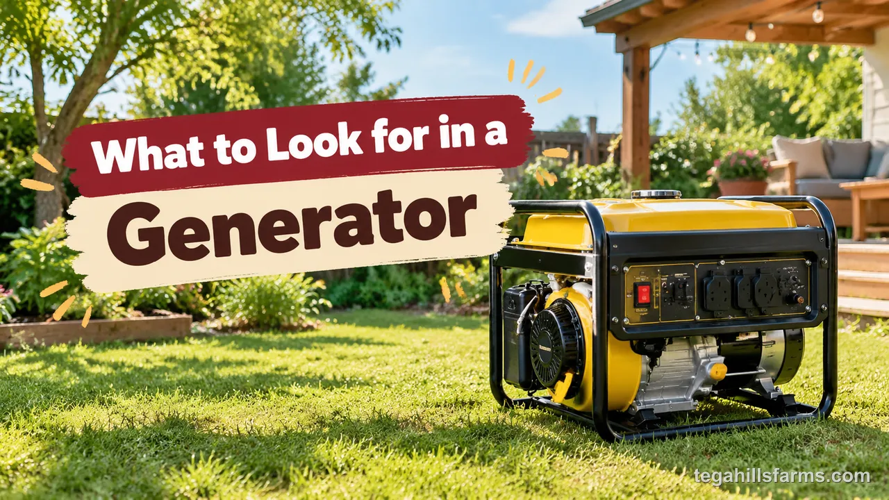 What to look for in a generator