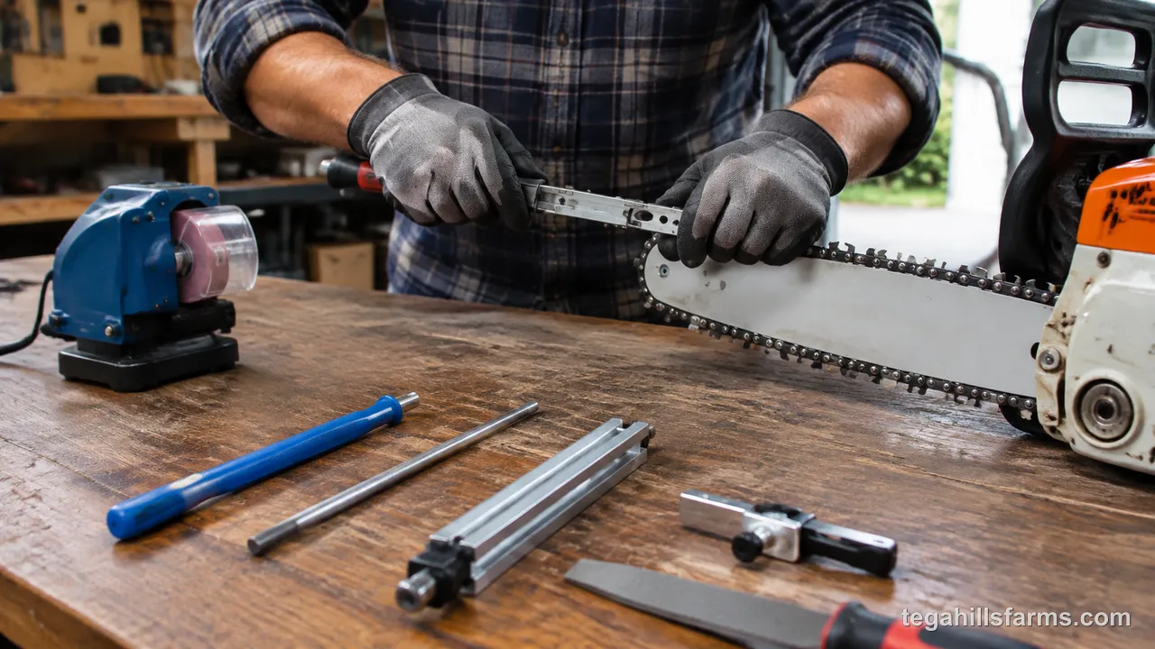 What tools do you need to sharpen a chainsaw correctly?