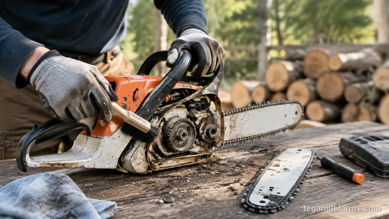 Why should you clean a chainsaw after every use?